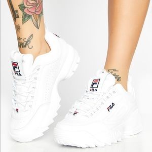 White Fila 2 Disrupter Premium
